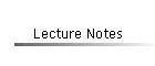 Lecture Notes