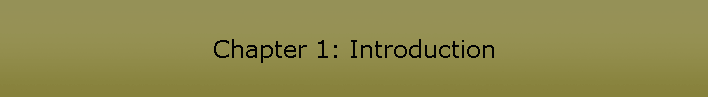 Chapter 1: Introduction