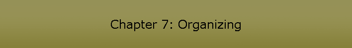 Chapter 7: Organizing