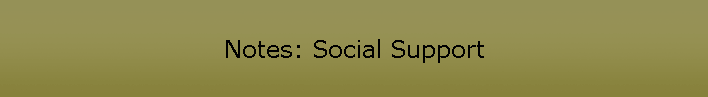 Notes: Social Support