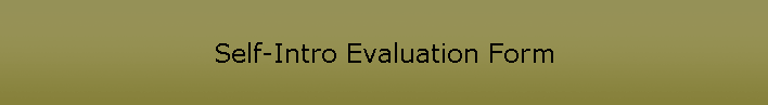 Self-Intro Evaluation Form