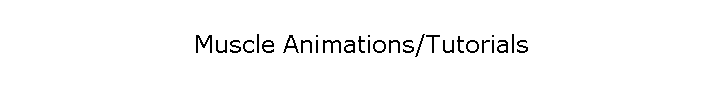 Muscle Animations/Tutorials