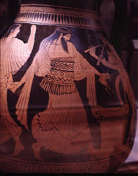 Roman Copy of Greek Vase, Dionysus Dancing with Torn Animal, ca. 480-60 BCE