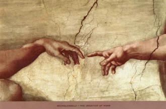 Michaelangelo: Detail from "The Creation of Adam"