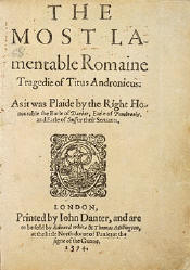 1594 Quarto of Titus Andronicus