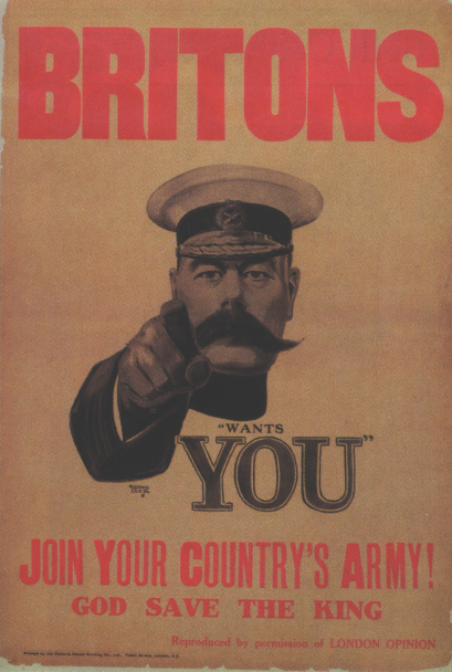 Britons, Kitchener "Wants You," Alfred Leete, 1914