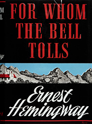 Original Cover Jacket for Hemingway's For Whom The Bell Tolls