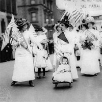 Suffragettes Parade for Women's Rights