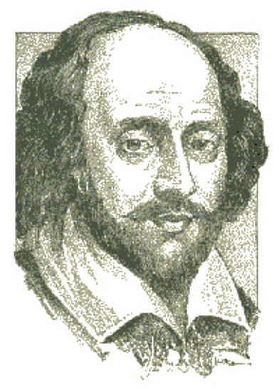 pen and ink drawing of William Shakespeare