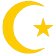 Islamic moon and star