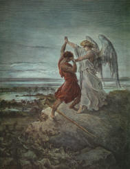 Jacob Wrestling with the Angel by Gustave Dore