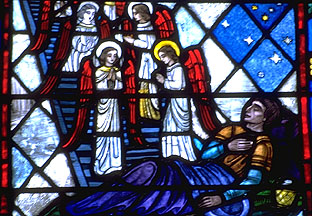 Stained glass depiction of Jacob's Dream